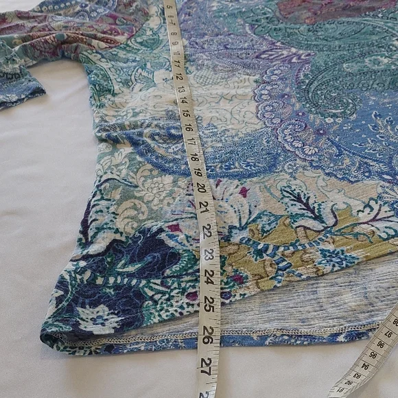 Chico's Blue Relaxed Graphic Blouse - Picture 5 of 6